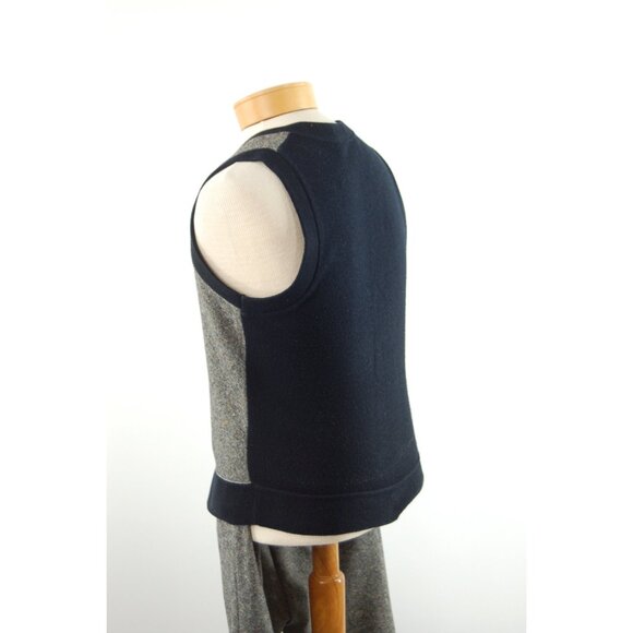 1970s men's tweed suit with elbow patches three piece suit with sweater vest - Picture 7 of 10